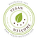 A Vegan Welcome pecsét logója