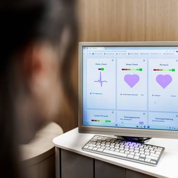 A Cardioscan segítségével elvégzett rövid távú HRV-mérés eredményét megjelenítő képernyő